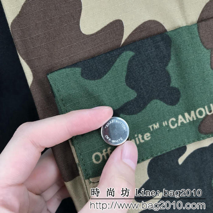 OFF WHITECAMOUFLAGE FIELD JACKET迷彩夾克外套 迷彩綠色長袖野戰夾克 ydi1073
